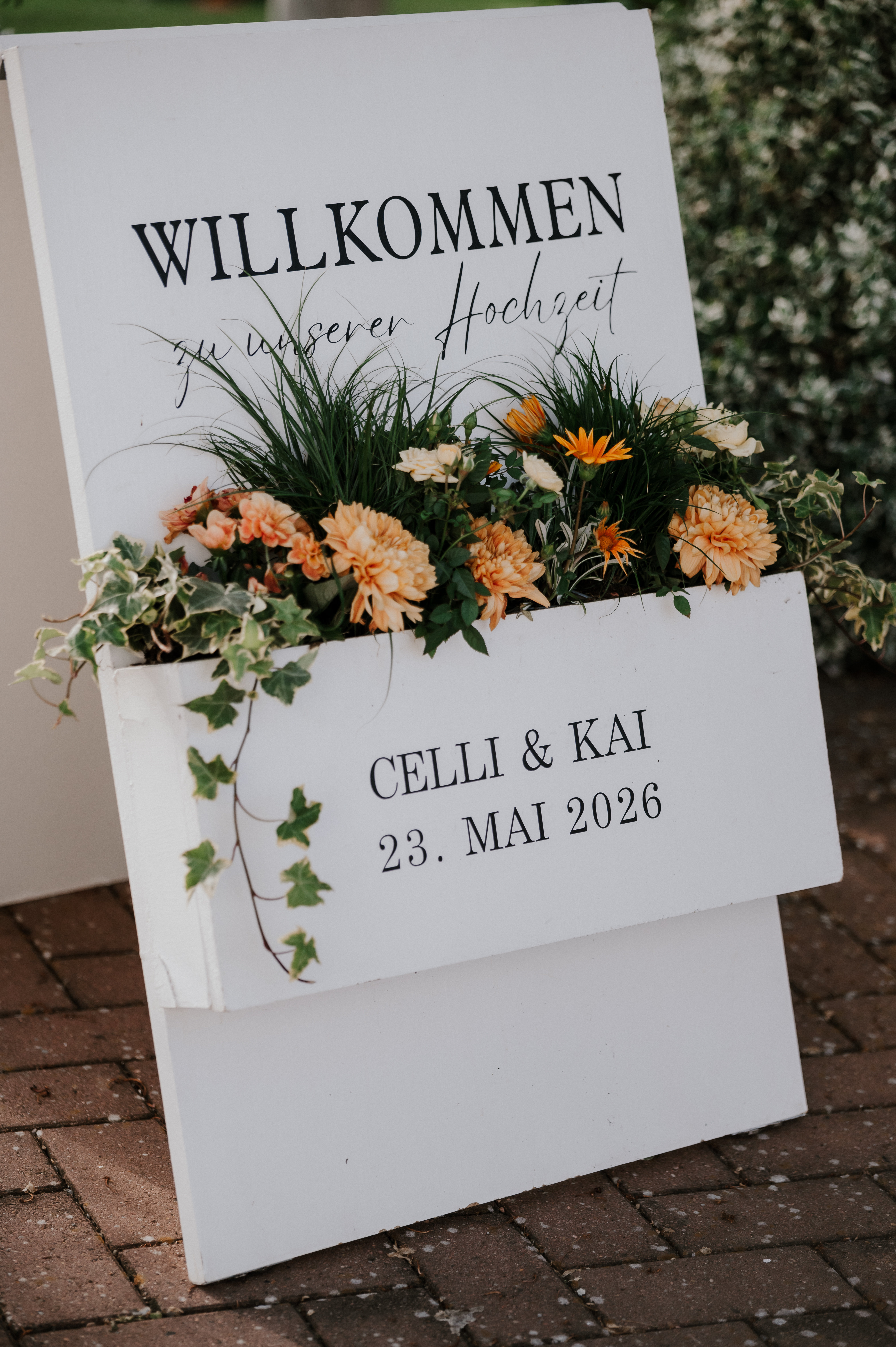 Willkommensschild „Blume"